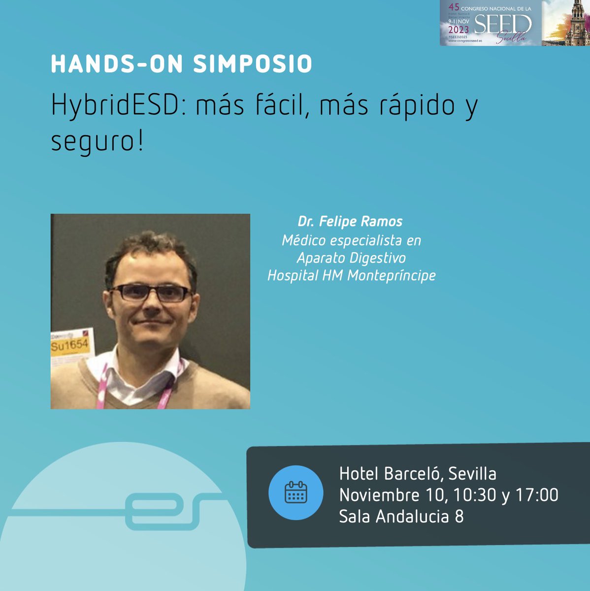 digestivomadHM's tweet photo. 🗓️ 10 de noviembre 👉 estaremos en Sevilla #SEED2023 @SEEDendoscopia
Un viaje por la tecnología de HybridESD y mucho más 💦⚡️⚡️💦Viaja con nosotros. Te esperamos
⏰10:30H y 17:00H
Sala Andalucia 8
Hotel Barceló
@HMHOSPITALES https://t.co/KiUTxD0kB9