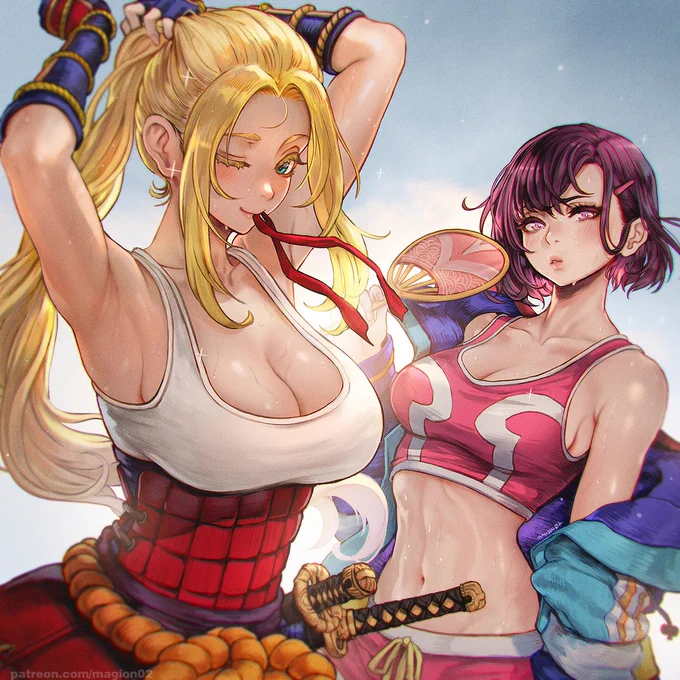 「ベアトリクス ✕シズカ」のツーショット  "Beatrix x Shizuka" Bonus  #ゾン100 #Zom100