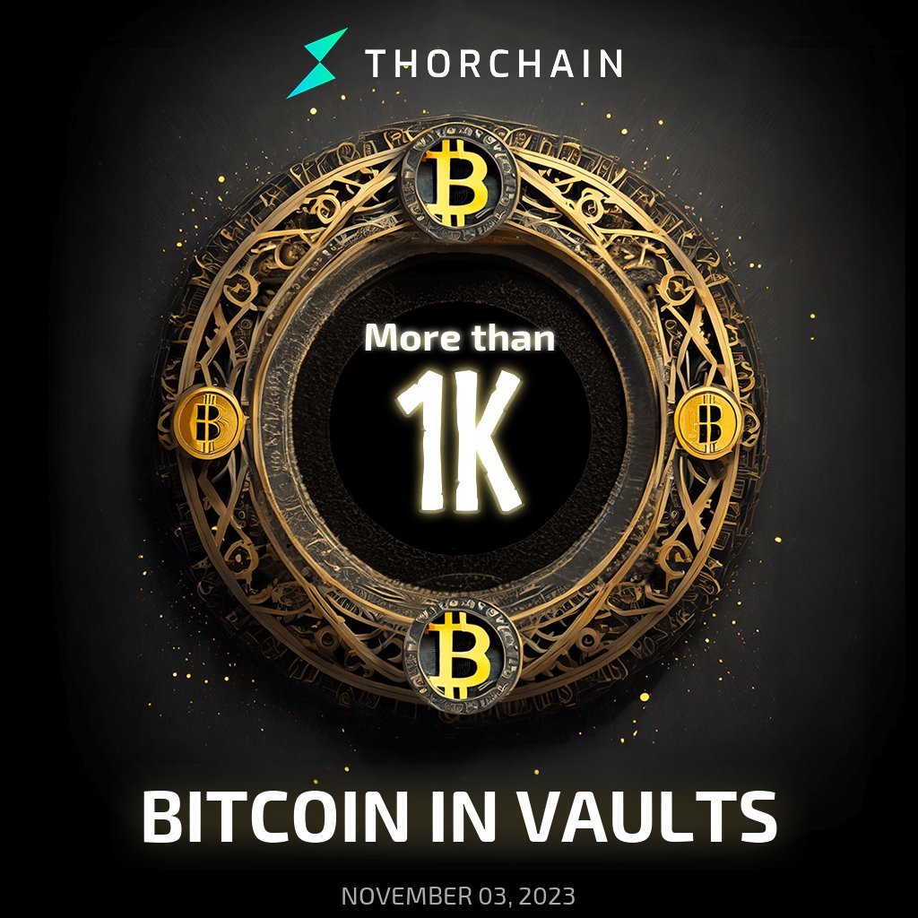 One thousand native #bitcoin in the vaults 🎉🥳

Don't believe it? Check the chain
midgard.ninerealms.com/v2/pool/BTC.BTC