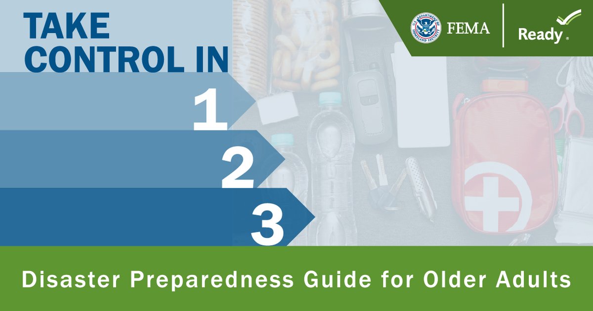Our Disaster Preparedness Guide for Older Adults is now available in Spanish! This guide prepares older adults and their caregivers following three easy steps: 
- Assess your needs 
- Create a plan 
- Engage your network   

ready.gov/sites/default/…

#NationalFamilyCaregiversMonth