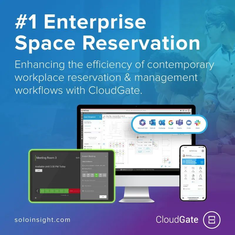 #1 𝐄𝐧𝐭𝐞𝐫𝐩𝐫𝐢𝐬𝐞 𝐒𝐩𝐚𝐜𝐞 𝐑𝐞𝐬𝐞𝐫𝐯𝐚𝐭𝐢𝐨𝐧 Platform - CloudGate

#EnterpriseSpaceReservation #CloudGate #WorkplaceManagement #HybridWork #SecurityProfessionals #Soloinsight