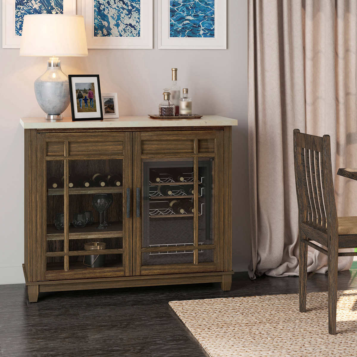 Looking for the perfect addition to your entertainment space? Look no further than the Tresanti Franklin Wine Cabinet with Integrated Cooler. 🎉🍷 Grab yours now at an unbeatable price of $599.99! #entertainingspace #winestorage #homeinterior #partytime