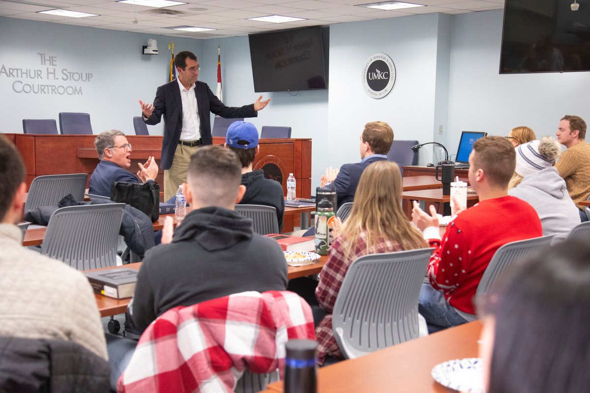 Students at UMKC School of Law learned what it means to serve as the state's top attorney from former Kansas Attorney General Derek Schmidt this week.