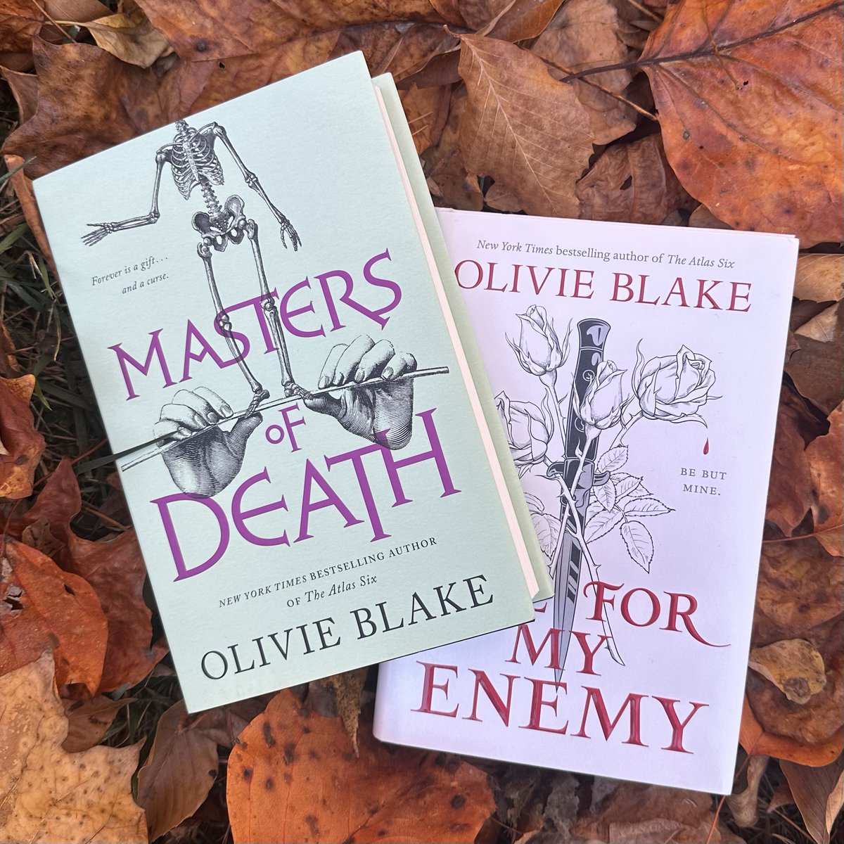 torbooks's tweet photo. We're falling into the first #sweepstakes of the month! Follow us, then like and retweet this post for the chance to win #MastersofDeath and #OneForMyEnemy by @OlivieBlake! 💀 

#DeathForMyEnemySweeps https://t.co/k3tR0iJQLL