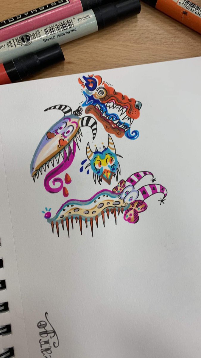 altomemphis's tweet photo. doodles w my friends prismacolour markers while i waited 4 her https://t.co/cWL5ZionfD