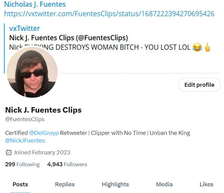 MY 5K FOLLOWER CLIPS ACCOUNT IS BACK LFGGGG
FOLLOW <a href="/FuentesClips/">Voluntary Conscript Groyper</a> RIGHT NOW