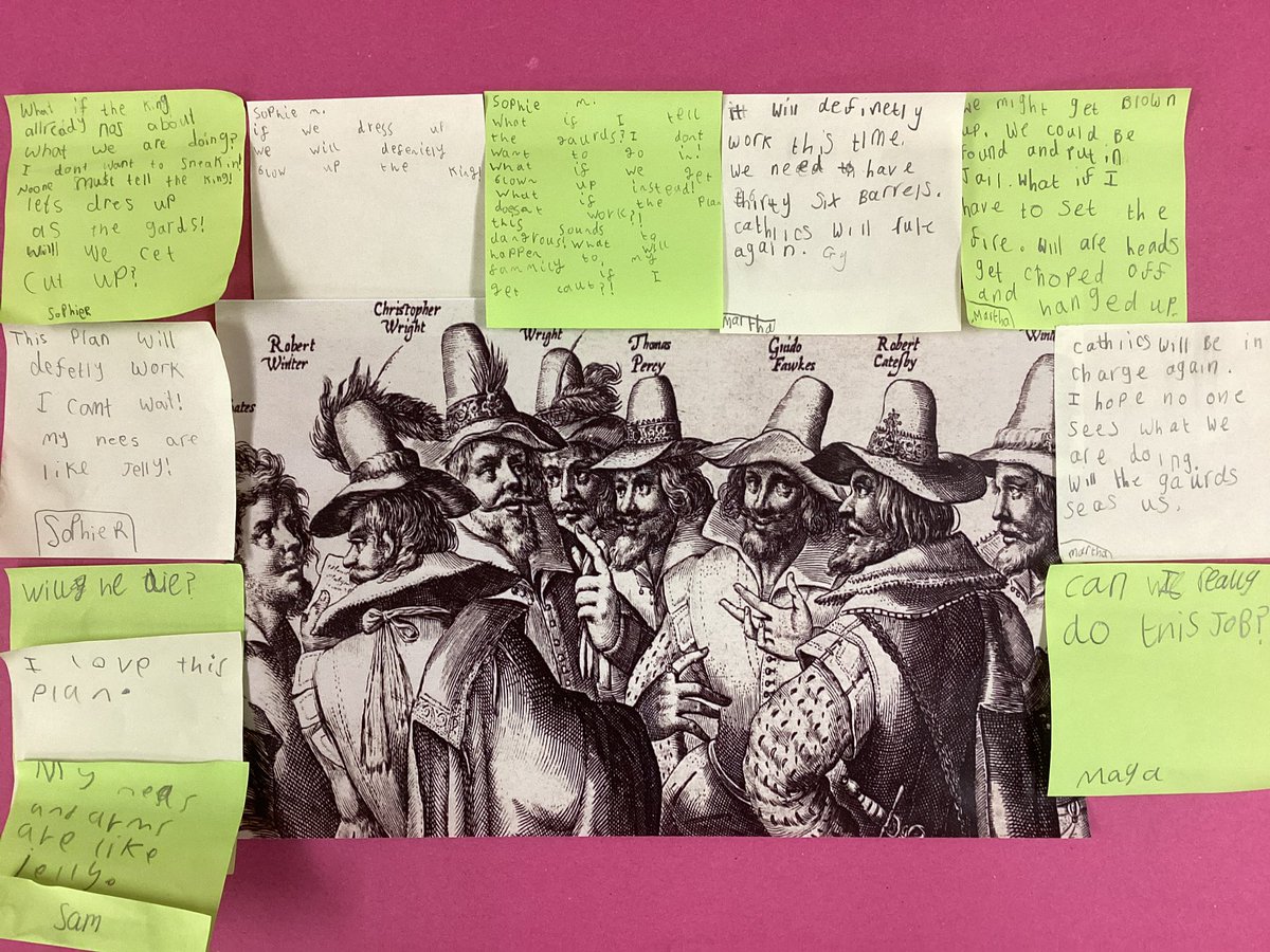 BollinPrim2G's tweet photo. Remember remember the 5th November! We have been learning about Guy Fawkes and the Gunpowder plot. What might the plotters have been saying and what might they have actually been thinking? 🧨🎇🎆 https://t.co/ZGNVcvOu4v