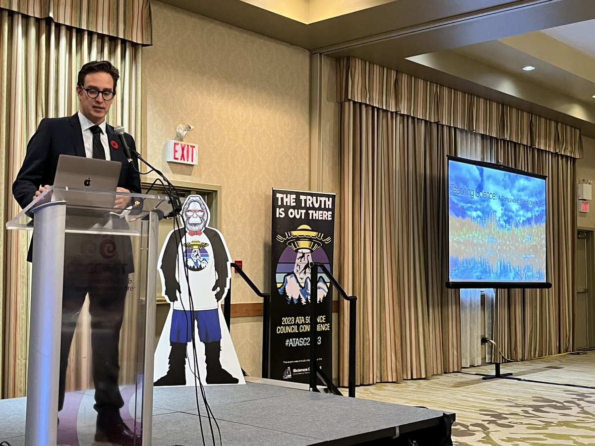 SciGeekJulie's tweet image. Science is chipping away at incorrect hypotheses until you uncover the legitimate evidence. @riskindan kicking off the @ATASciCouncil conference this morning! Love! #atasc2023