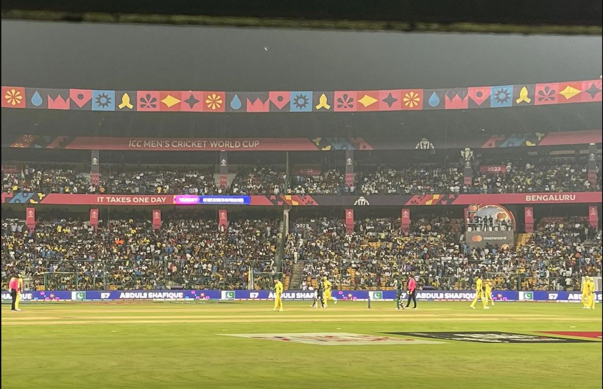 Applied_India's tweet photo. Glimpses of our employees having a gala time &amp; soaking up the electric atmosphere during the 2023 Cricket World Cup at the Chinnaswamy Stadium, Bangalore. Here’s to many more memorable moments that strengthen our team’s synergy &amp; create lasting memories!
#WeAreApplied #WeWorkHere https://t.co/UbBAx9e86W