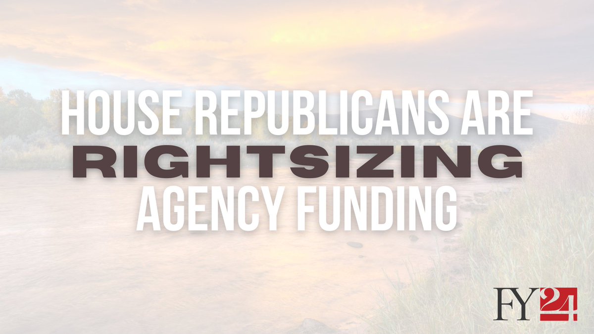 .@HouseGOP passed our bill to fund recreational access on federal lands, mining of critical minerals, and development of American oil and gas. This bill is funded at a 5-year low, continuing our commitment to cut waste and overspending wherever possible.