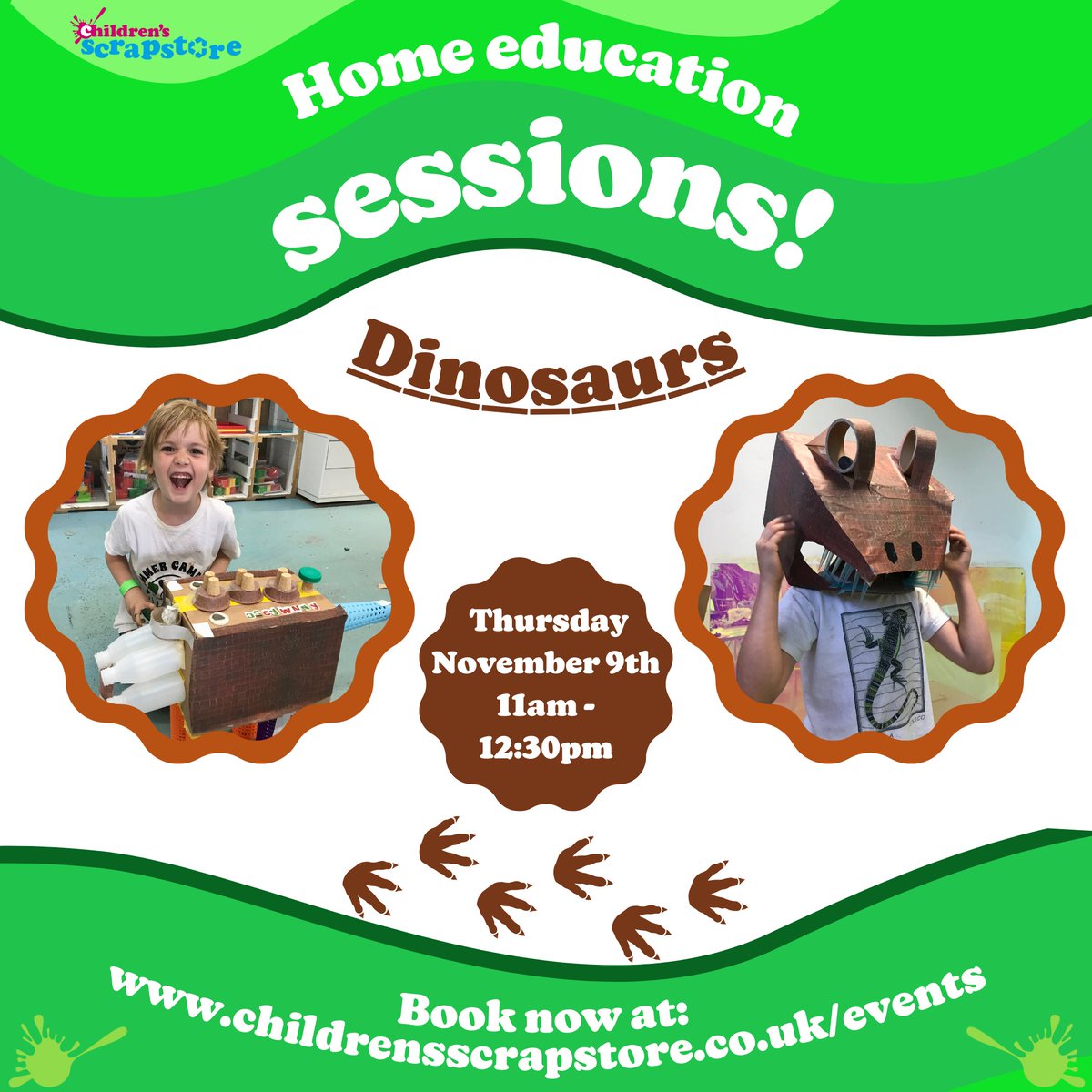 EVENT // Our friends over at Bristol Scrapstore are running a roarsome dinosaur home education session on Thursday November 9th! The session is aimed at 7 - 12 year olds.
To book a place visit their website: childrensscrapstore.co.uk/events 🦖