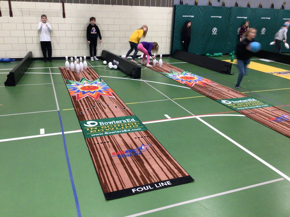 Shoutout to BowlersEd for borrowing out this bowling equipment to our district.  Ball, weighted pins, and mats.