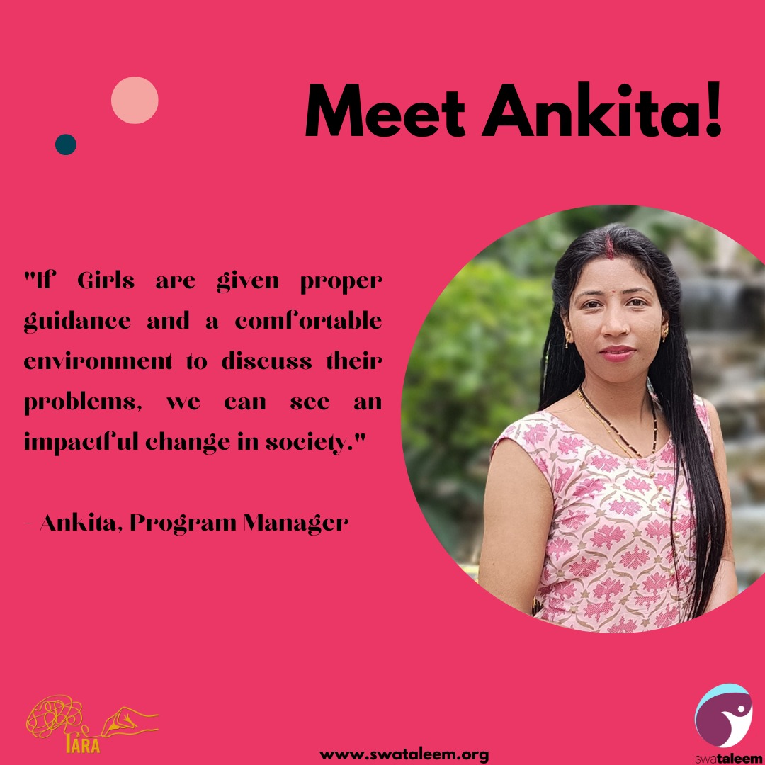 Ankita-Program Manager- Mai Bhi Curie

She handles capacity building of fellows for impactful facilitation/students session, module reading &amp; reviewing , detailed documentation of the sessions, weekly reflection of sessions &amp; modules, and logistic arrangement for the session.