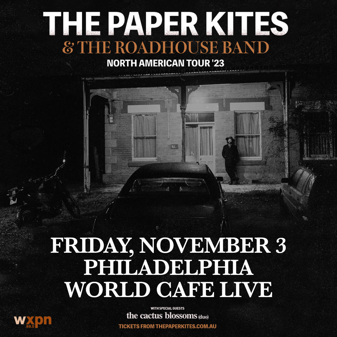 *Tonight in Philly* @wxpnfm welcomes @thepaperkites with @CactusBlossoms duo! Tickets are SOLD OUT: bit.ly/3p4VOEl
