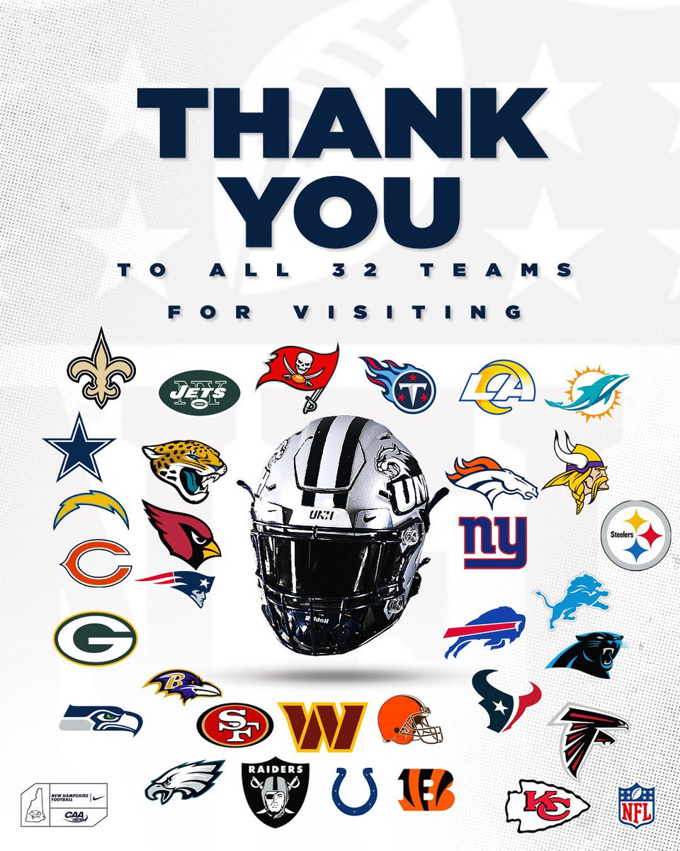 Thank you to all 3️⃣2️⃣ #NFL teams for visiting us this fall‼️😼