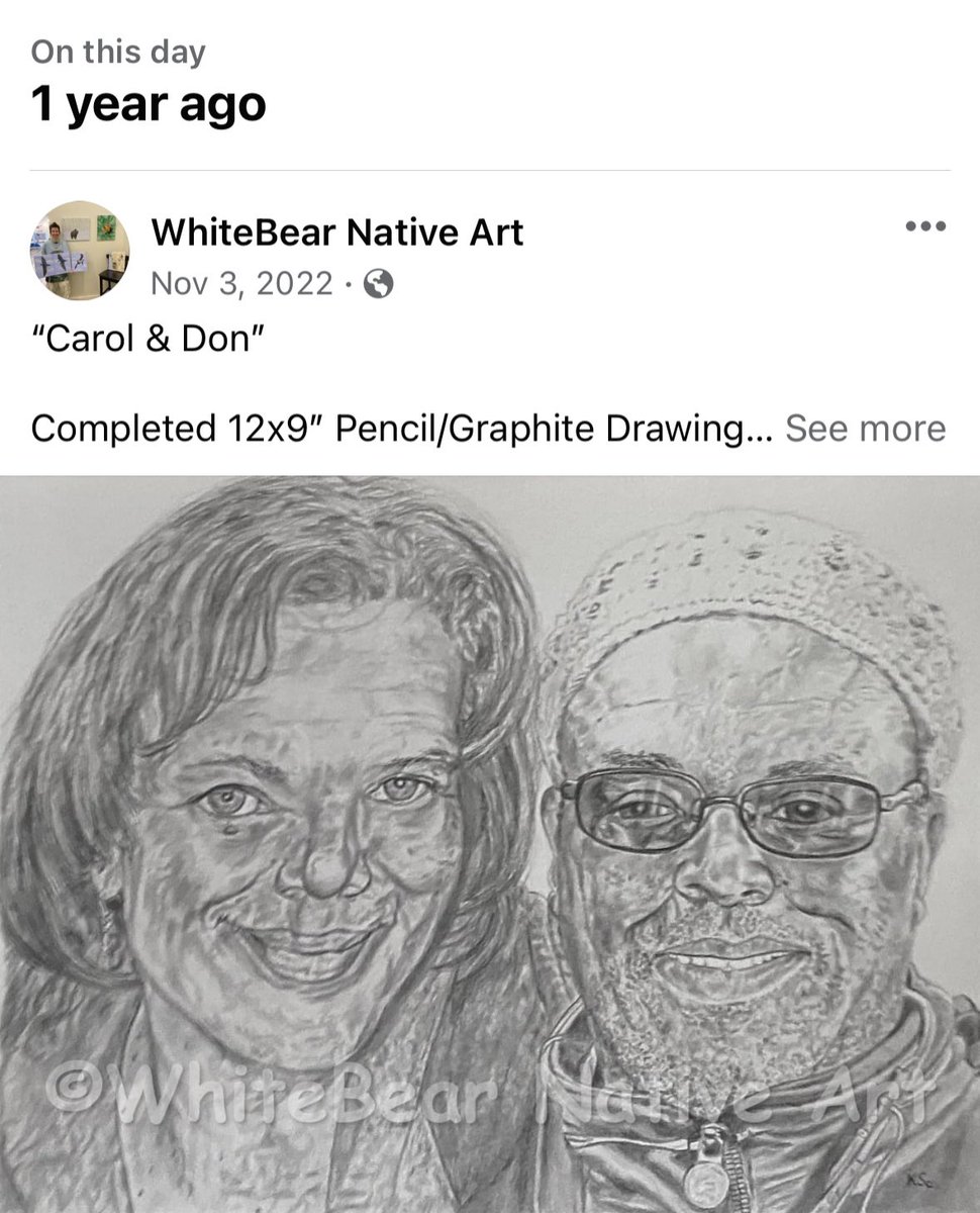 Another memory today 🪶👩🏻‍🎨

#kathycopsey #whitebearnativeart #art #originalart #peopleart #nativeartist #nativeamerican #pencilportrait #pencildrawing #pencil #nativeartist #indigenousartist #sketch #portrait