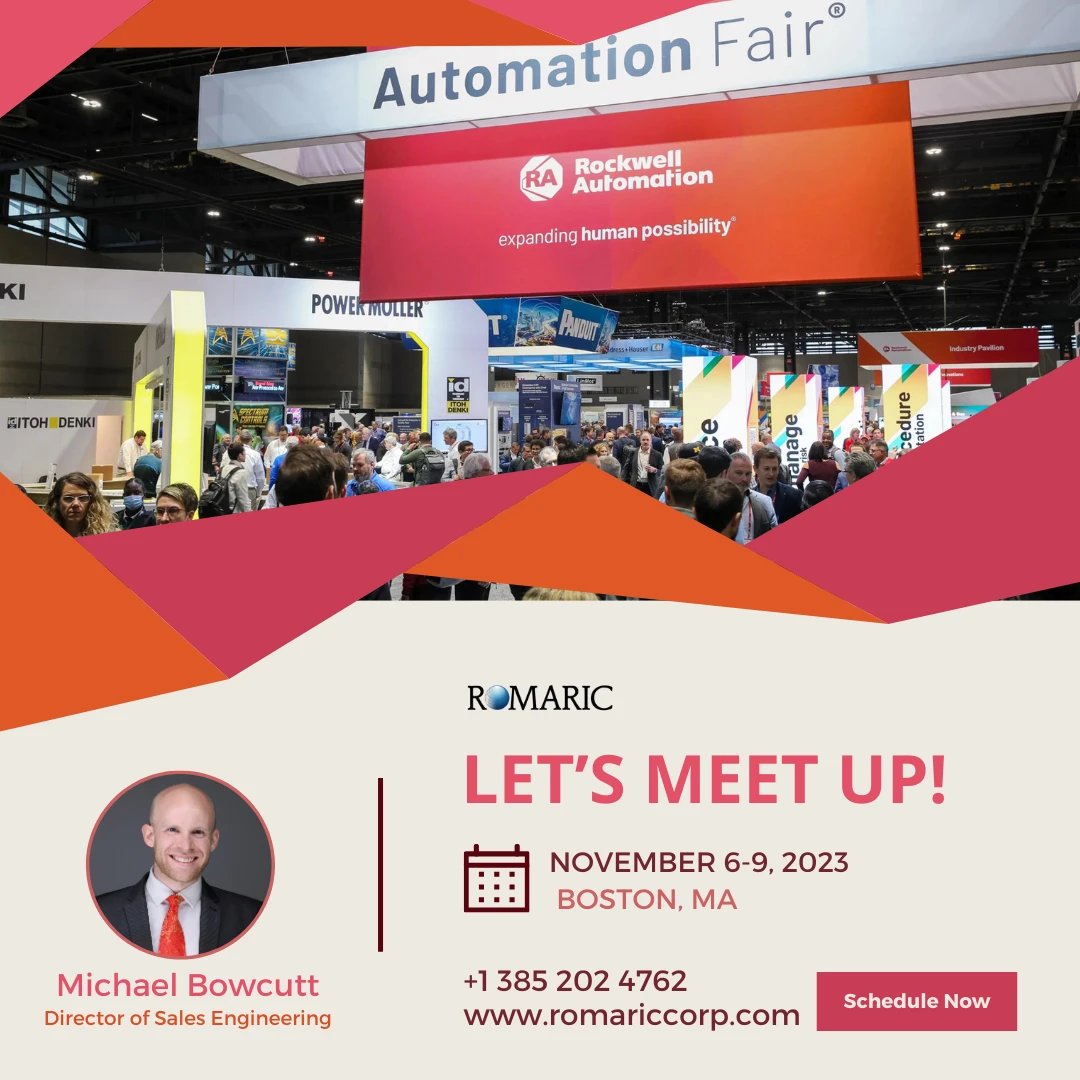 🚀 Romaric is heading to the Rockwell Automation Fair on Nov 6-9! Let's discuss how our automation solutions can maximize your factory and warehouse operations. Schedule a meeting: romariccorp.com/contact/
#RockwellAutomationFair #RomaricInBoston #AutomationSolutions