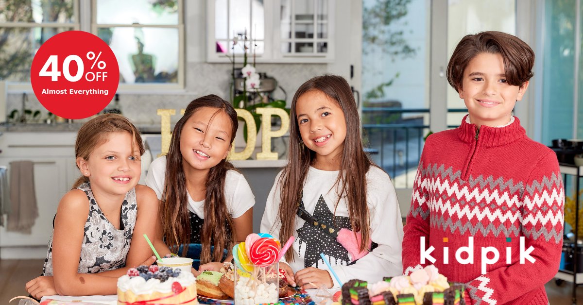 Holiday Sale Spectacular! 
The season of giving just got brighter! Gift the joy of fashion with 40% OFF ALMOST EVERYTHING at shop.kidpik.com!  #HolidaySale #giftideas