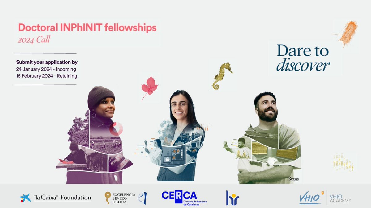 🔬 Thinking of doing a PhD? With ”la Caixa” Foundation's doctoral INPhINIT fellowship programme you can carry out your PhD Research Project VHIO. 👉linke.to/InphinitFellos… @BecariosFLC #laCaixaFoundation #Fellowships
