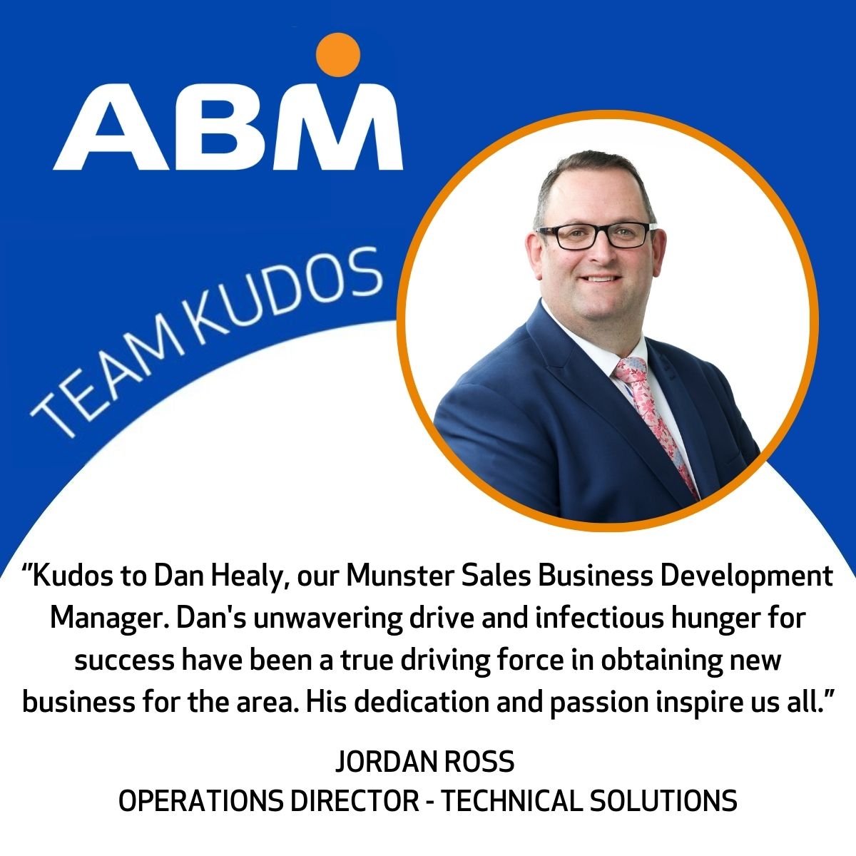 ABM_UK's tweet image. This week our kudos goes to Dan Healy from our ABM Ireland team, for his invaluable contribution to the business. Thank you, Dan.

#technicalsolutions #facilitiesmanagement