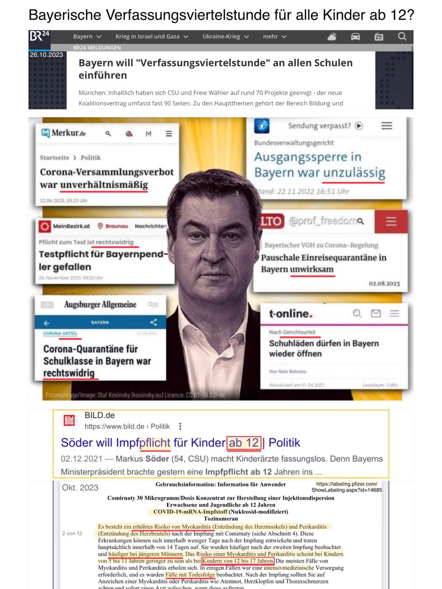 Die Corona-#RichtigErinnern-Verfassungs-Viertelstunde zur #AufarbeitungJetzt, denn
#wirvergessennicht!
credit: @prof_freedom (Söder-Collage)