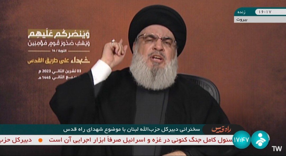 iwebnevis's tweet photo. آیه پشت سر سید حسن آیه ۱۴ سوره توبه بود:
شما (ای اهل ایمان) با آن کافران به قتال و کارزار برخیزید تا خدا آنان را به دست شما عذاب کند و خوار گرداند و شما را بر آنها منصور و غالب نماید و دلهای (پر درد و غم) گروهی اهل ایمان را (به فتح و ظفر بر کافران) شفا بخشد.

#السيد_حسن_نصرالله https://t.co/Nyzjo7alSh