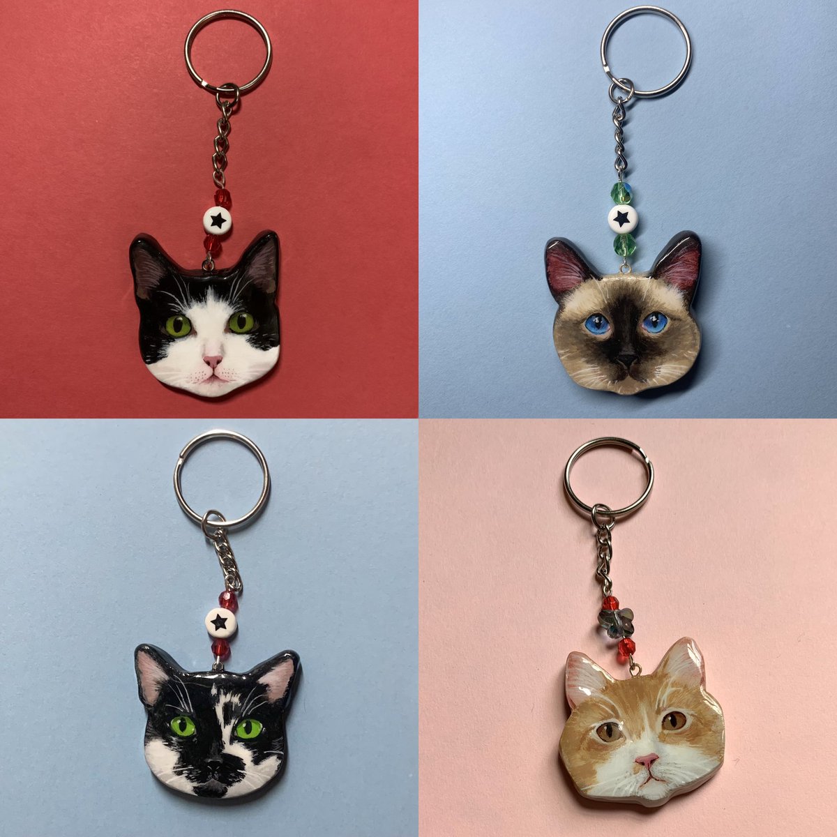 Hello all! I am officially opening my ✨PET PORTRAIT✨ keychain and magnet c0mmissions! I can now also just make ornaments in this same manner! See thread for the link and examples of past keychains. These handcrafted keychains make great gifts for your friends and family!💛