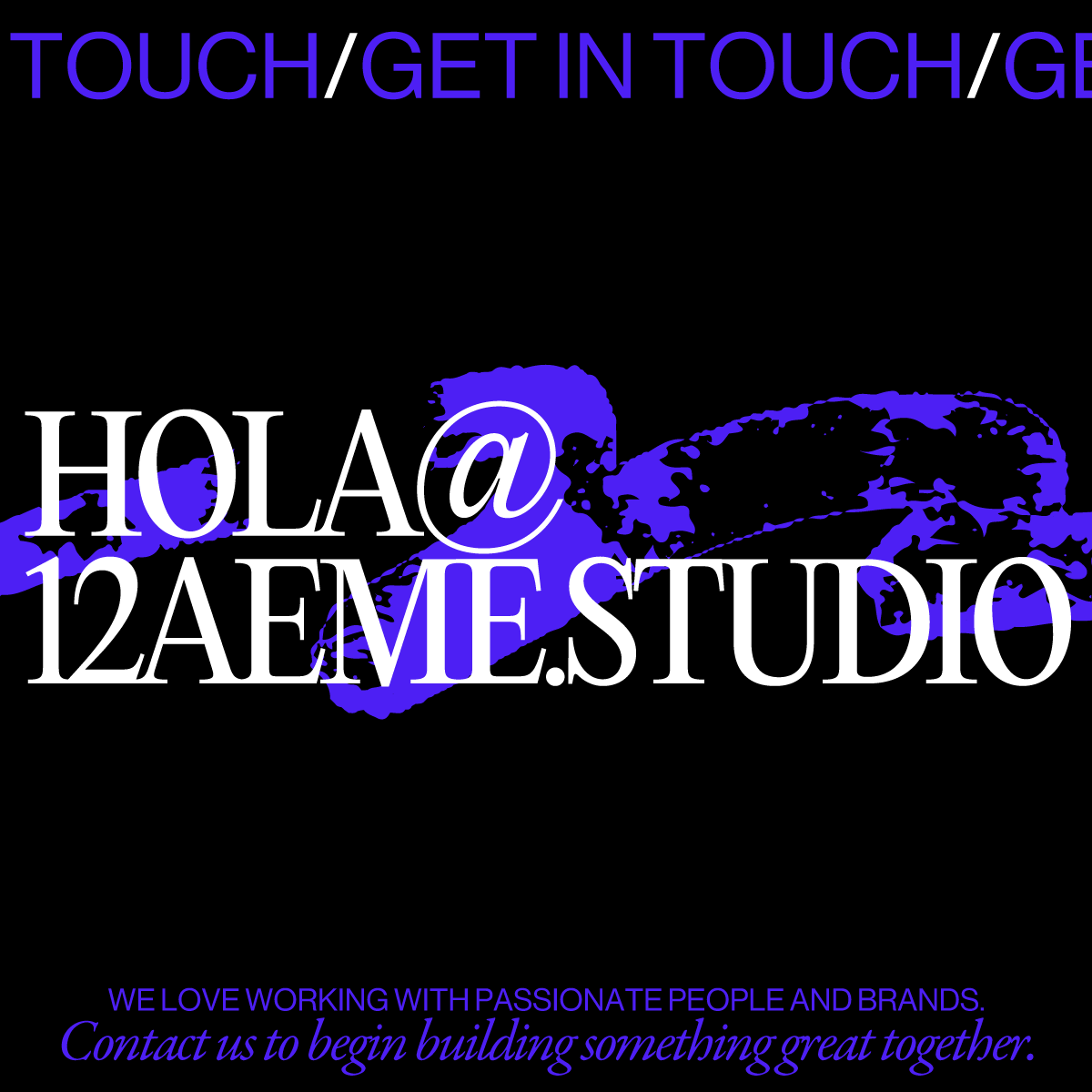 12aeme_studio's tweet photo. /GETINTOUCH 

→ hola@12aeme.studio https://t.co/zV3qw6urEm