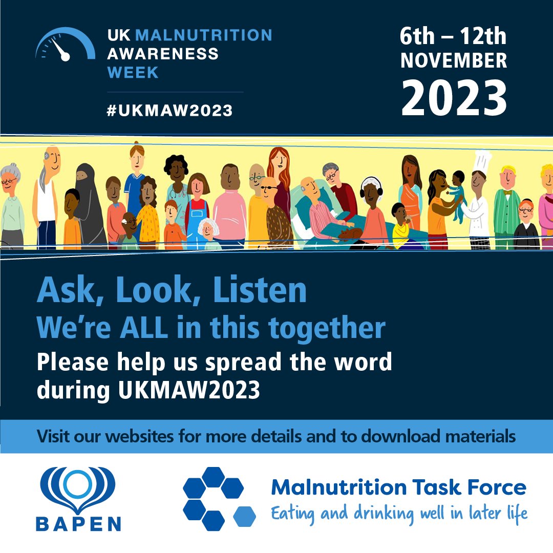 Welcome to Malnutrition Awareness Week 2023! We will be chatting about malnutrition, the adverse consequences of not addressing it and how we can fight it head on. Let us know if there is any specific info you need. #UKMAW2023 #WUTHtherapies @WUTH_Therapies @BDA_Dietitians