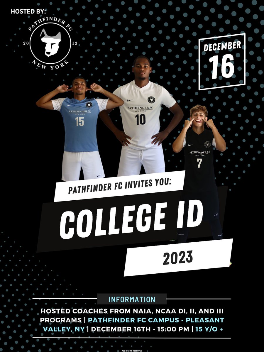 𝐂𝐎𝐋𝐋𝐄𝐆𝐄 𝐈𝐃 𝐂𝐀𝐌𝐏 𝟐𝟎𝟐𝟑 ⚽🐺

Are you looking for and opportunity for playing soccer and study in college? 🤔

Don't miss this big chance to do both and grow personally, mentally and sportingly with 𝙊𝙐𝙍 𝘾𝙊𝙇𝙇𝙀𝙂𝙀 𝙄𝘿 𝘾𝘼𝙈𝙋 ⬅️⬅️