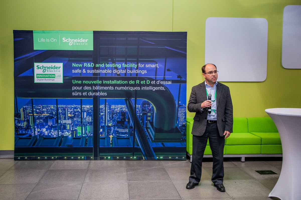 SchneiderNA's tweet photo. Marconi in Montreal hosted the grand opening of the Lab on Nov 1st, marking a significant milestone for us at Schneider Electric &amp; bringing about exciting prospects for the local talent pool. Read more: https://t.co/GPFOKlMqny #Sustainability #BuildingsOfTheFuture #LifeIsOn https://t.co/miKeMYu8TX