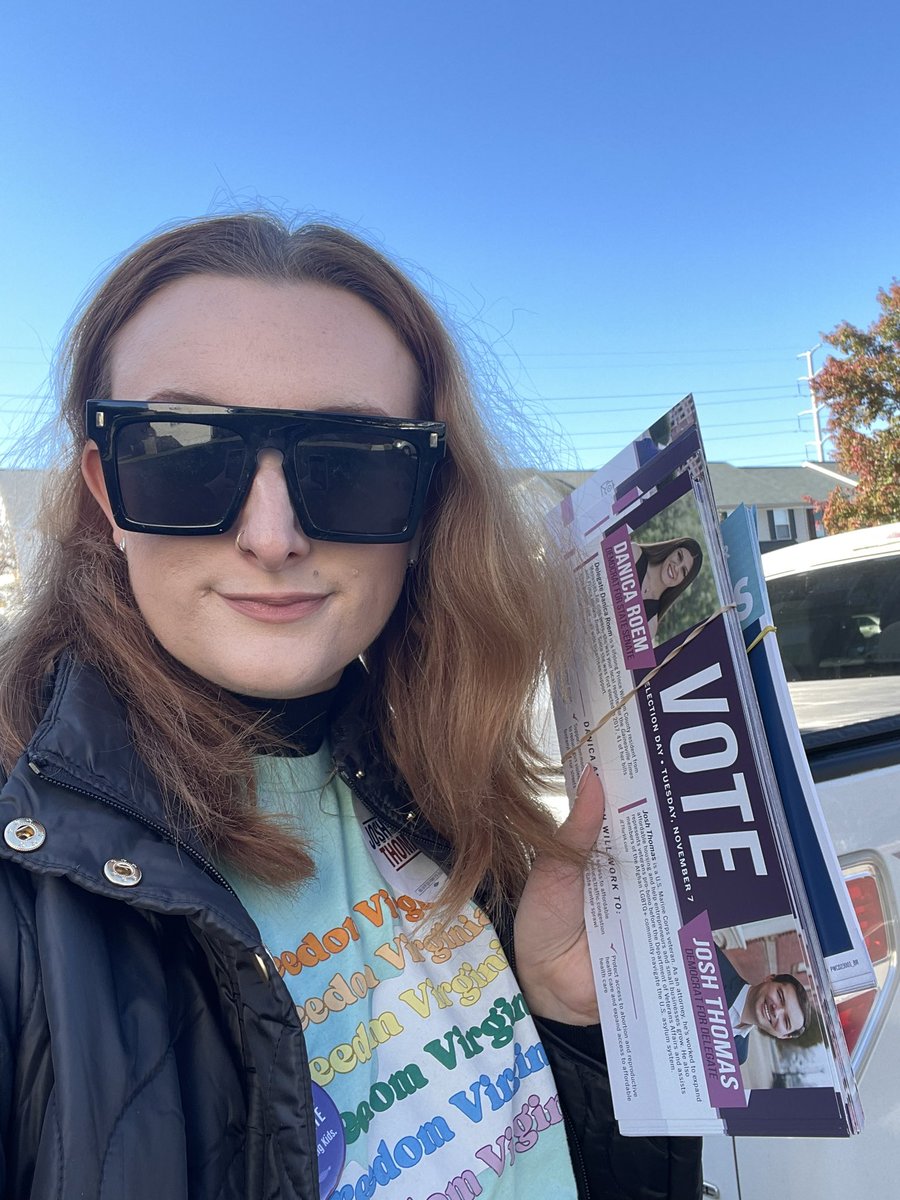 GraceRobinsonVA's tweet photo. Happy GOTV weekend!! It’s a beautiful day to support @pwcdanica and #JoshThomas! https://t.co/SbZZfmDxz4
