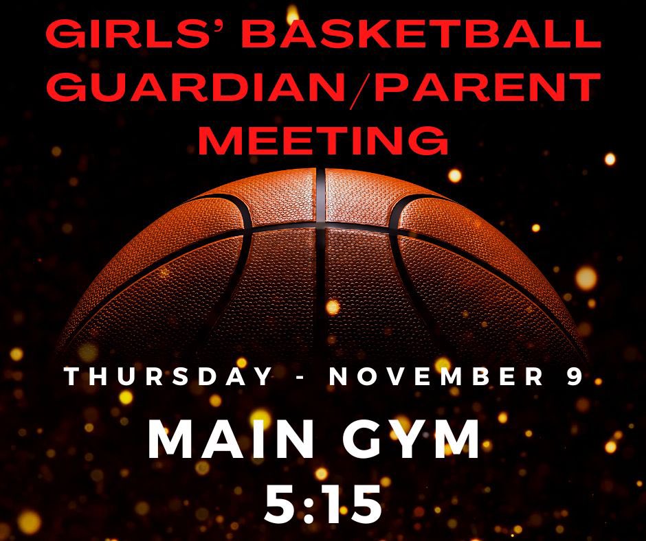 🚨Mandatory🚨Blackhawk Girls’ Basketball Parent/Guardian Meeting - Thursday 11/9 @ 5:15!