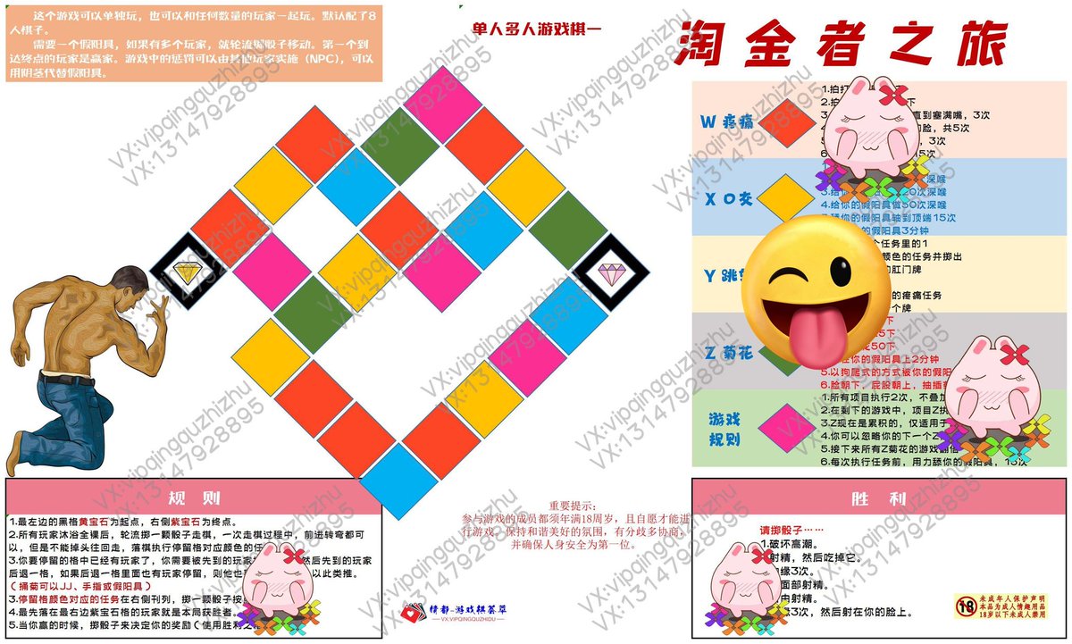 单人游戏 多人游戏
男男款——淘金者之旅   适合 单男 多男。喜欢的可以主页找我 #成人游戏  #gay游戏  #多人游戏  #纸质游戏棋