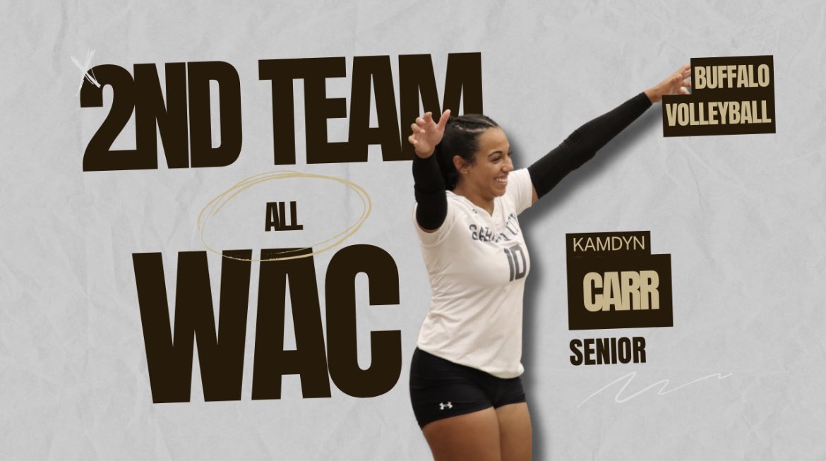 Congratulations to <a href="/kamdyncarr/">Kamdyn Carr</a> (Sr. OH) for earning 2nd Team All-WAC honors this fall. 

We are proud of you, Kam! 

⚡️⛈️🦬 #1Herd #ThroughTheStorm