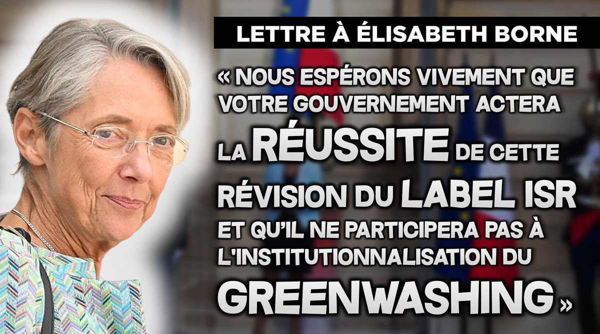 📩Plusieurs personnalités de la finance interpellent la Première ministre...👥👇
<a href="/Elisabeth_Borne/">Élisabeth BORNE</a> 
h24finance.com/news-17548.html
<a href="/TrusteamFinance/">TRUSTEAM FINANCE</a> <a href="/SycomoreAM/">Sycomore AM</a> <a href="/ReclaimFinance/">Reclaim Finance</a> <a href="/GoodvestFR/">Goodvest</a> <a href="/rift_app/">Rift</a> <a href="/Prefon_Asso/">Préfon</a> <a href="/oxfamfrance/">Oxfam France</a> <a href="/Carbone4/">Carbone4</a> <a href="/greenpeacefr/">Greenpeace France</a> <a href="/UFCquechoisir/">UFC-Que Choisir</a>
