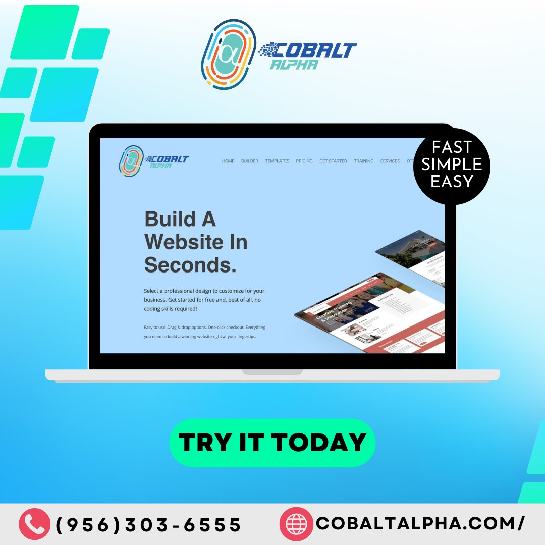 cobalt_digital's tweet photo. Everything you need to build a winning website right at your fingertips. Check out our Cobalt Alpha complete web design builder today! 
Try it now: 👉  https://t.co/kQoUb3eGRH 
#StreamingAds #DigitalMarketing #websitebuilder https://t.co/WlWaeexICt