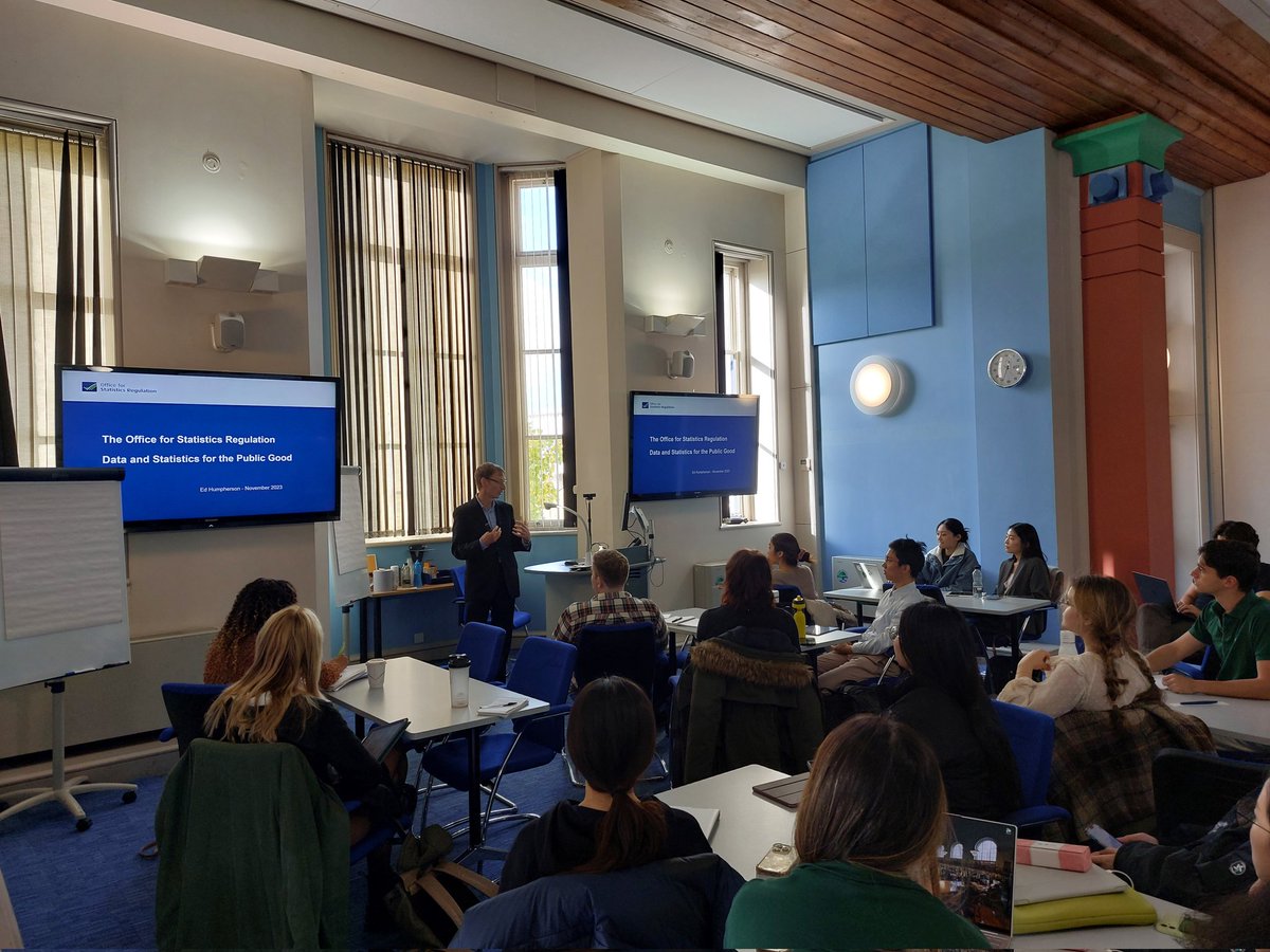 Many thanks to our first <a href="/CSciPol/">CSaP - The Centre for Science and Policy</a> #speaker Ed #Humpherson from <a href="/UKStatsAuth/">UK Statistics Authority</a> talking to <a href="/TechPolicyMPhil/">TechPolicyatCambridge</a> students of #statistics as a #public good <a href="/CambridgeJBS/">Cambridge Judge</a> <a href="/Cambridge_Uni/">Cambridge University</a>