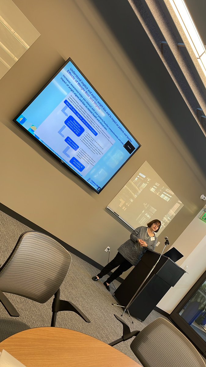 ktranda8's tweet image. Implicit and explicit weight bias can affect success of treatment in kids with #obesity, how we talk to these kids and families matters! Thanks Dr Hampl for all your work on this important topic! #CaringForKids #Annualmeeting23 #MoCares4Kids @MissouriAAP