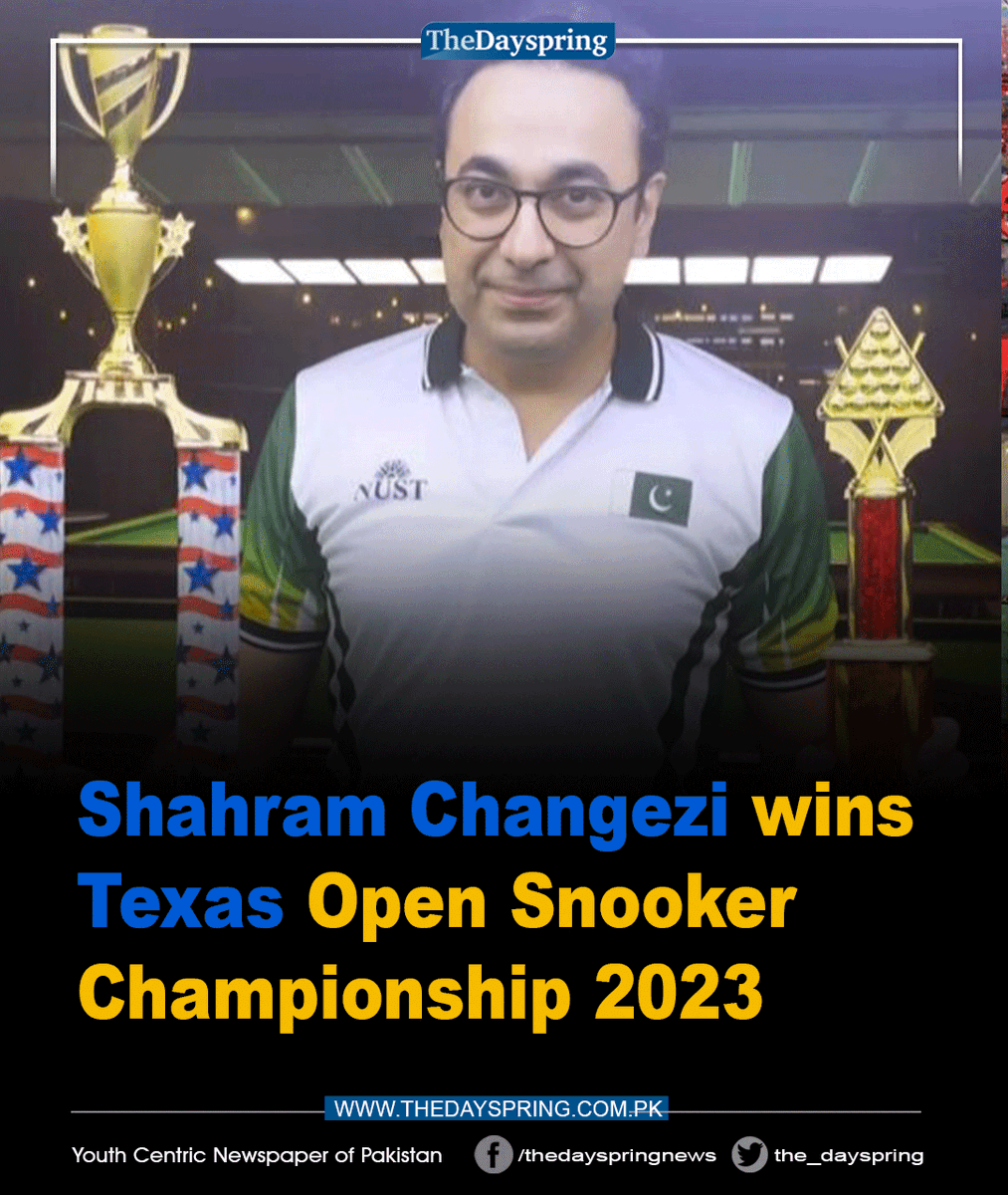 the_dayspring's tweet photo. Shahram Changezi wins Texas Open Snooker Championship 2023

Click to read: https://t.co/1XxO74MYPb

#Snooker #Pakistan #thedayspring https://t.co/p5FtY1I15V