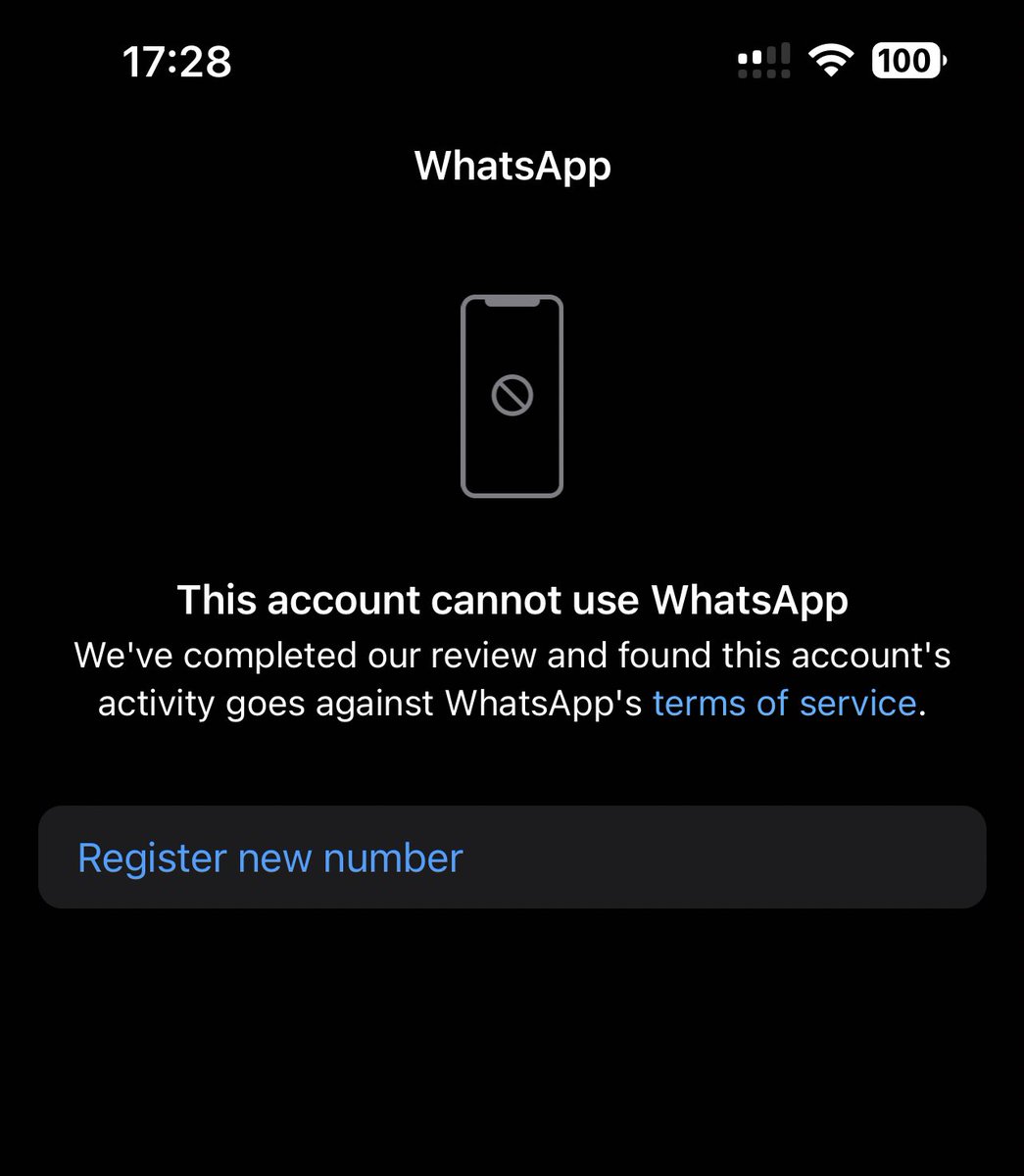 The Matrix attacks continue. 

Meta has banned me from using WhatsApp. 

Currently banned from:

Gmail
Uber
Airbnb 
Facebook
Instagram
WhatsApp
Spotify 
SoundCloud
NatWest
Santander
Barclays
Lloyds TSB

Infact - I’m on a PEP list, so I’m banned from having a bank account in any