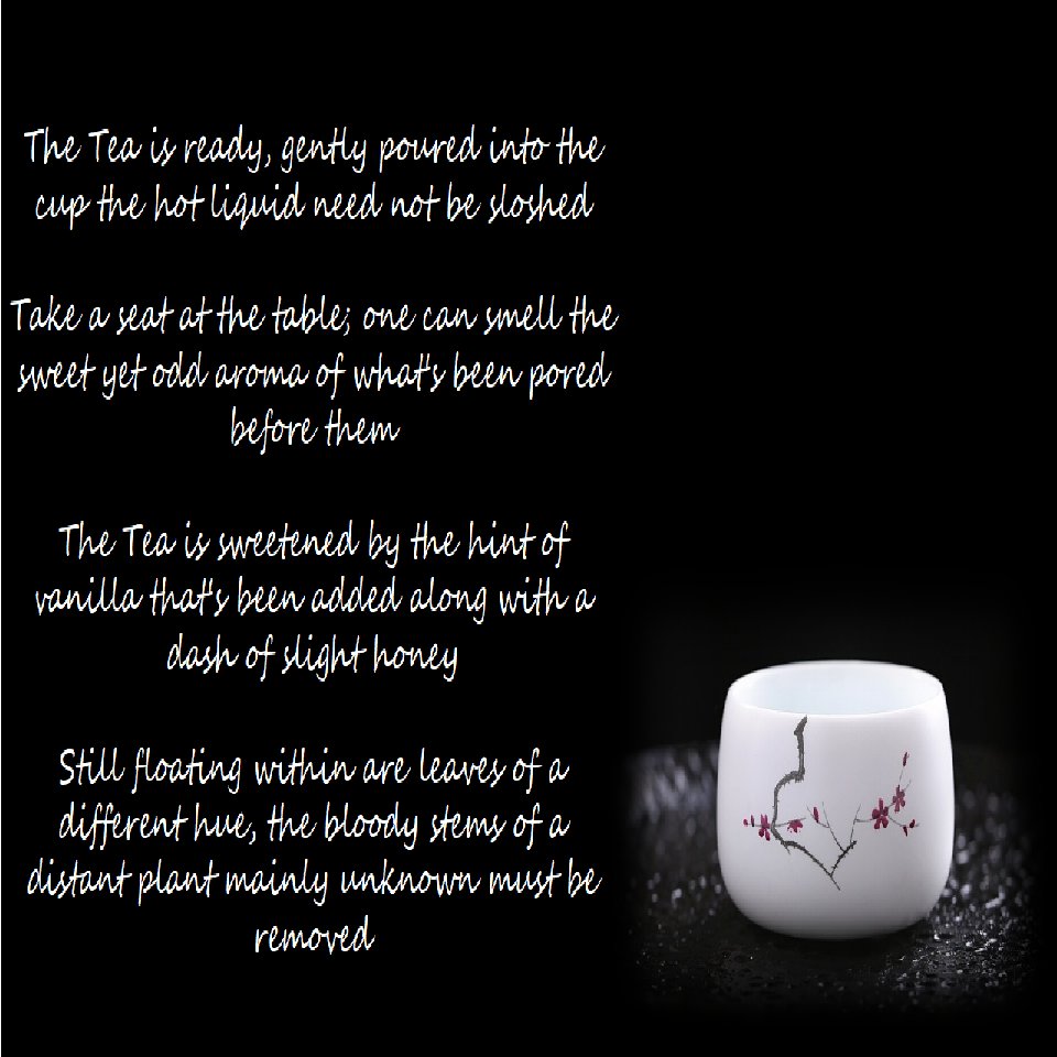 MLeighQS's tweet image. Taking Tea ☕ #poetry #takingtea #writingcommunity