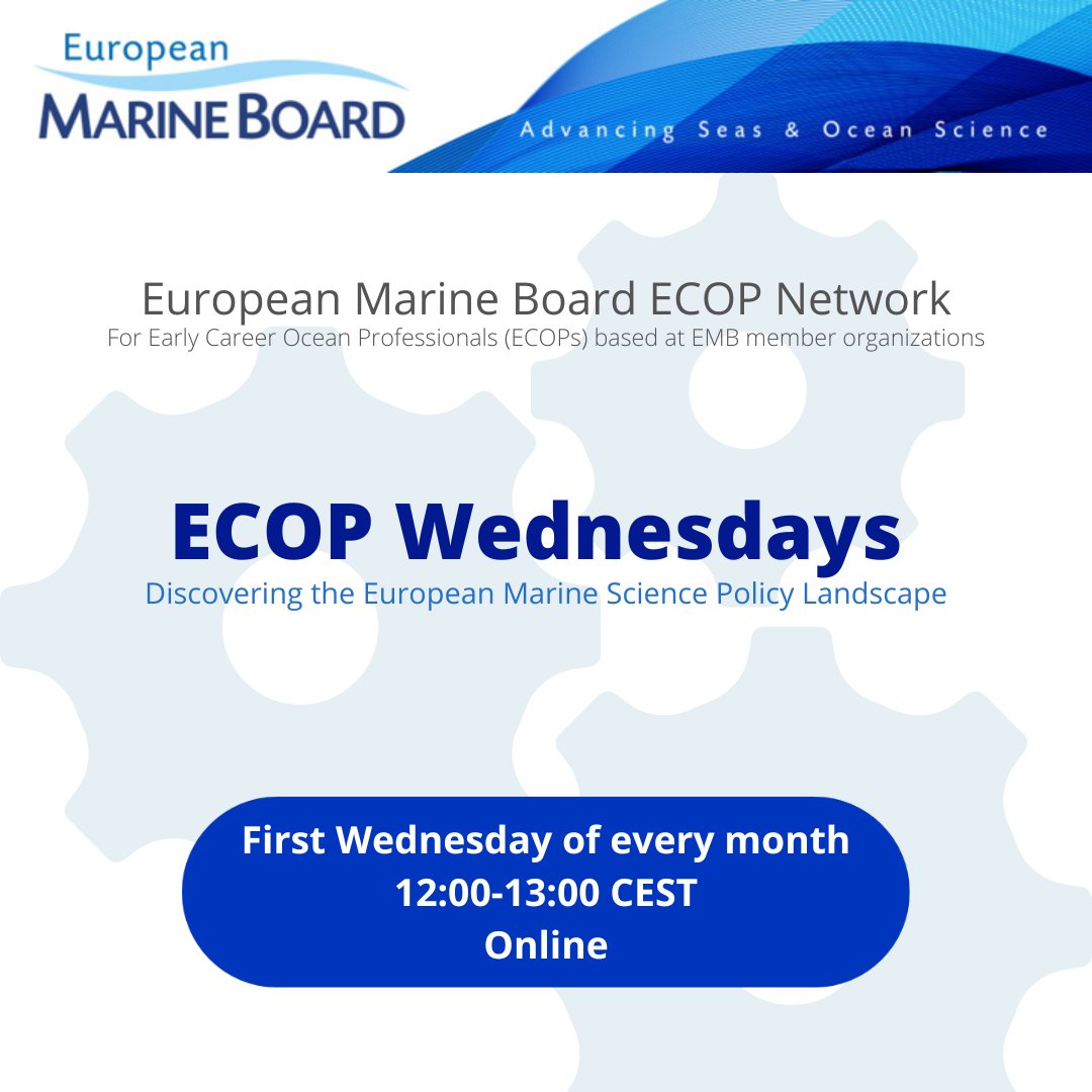 EcopsEmb's tweet photo. 📢🌊Our ECOP Wednesdays webinars are back! Join us on November 8th to chat with @MarieMRouyer  about how we, youth, can engage in science-policy interfaces https://t.co/1F1E1gUCrR https://t.co/JTAoFU40v6