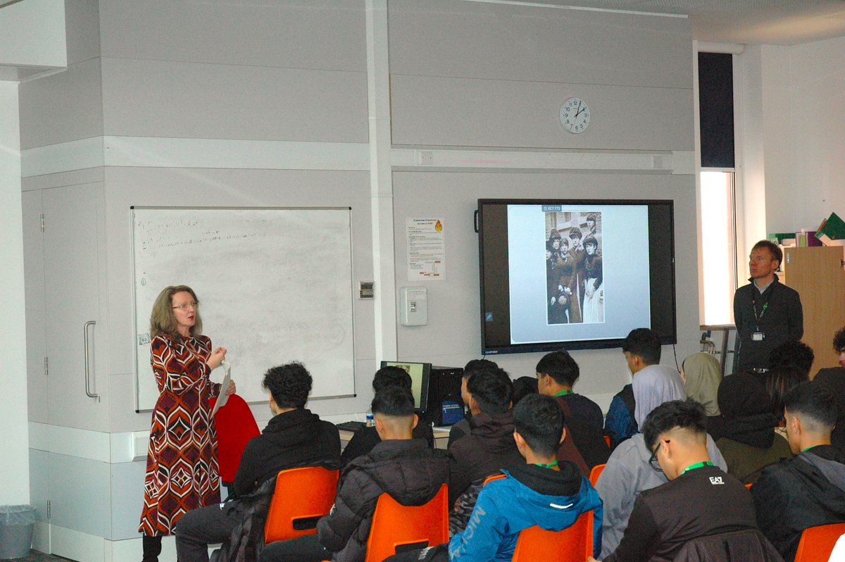 MorpethSch's tweet photo. Thank you to local Historian Dr Louise Raw for taking part in our 6th Form Guest Speakers programme this week. Her recent work on the #Matchgirls’ strike of 1888 has contributed to resetting the narrative around this important event. @LouiseRawAuthor https://t.co/I6FklYWZBX