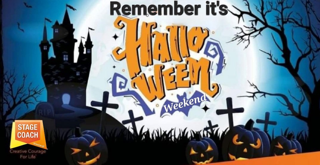 Don't forget, this weekend is Halloween Weekend 🎃👻🕷🕸 please check your emails for a reminder of the details 😊 #StagecoachSouthwell #TeamSouthwell #Halloween #Spooky #Sing #Dance #Act #PerformingArts #creativecourageforlife #friendship #thestagecoachway #thatstagecoachfeeling