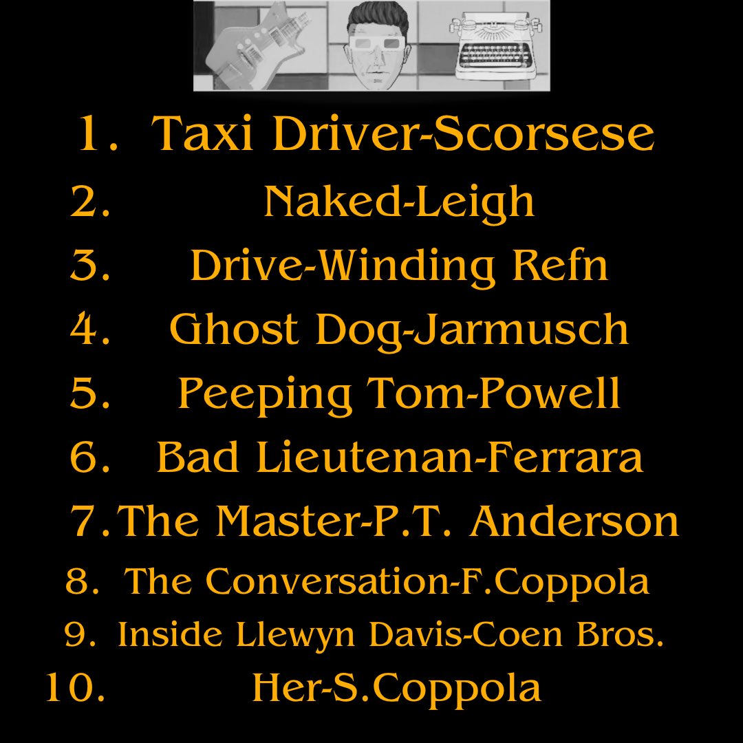 ComTriyou's tweet image. Top ten “loner movies” #scorsese #film #topten #filmlover