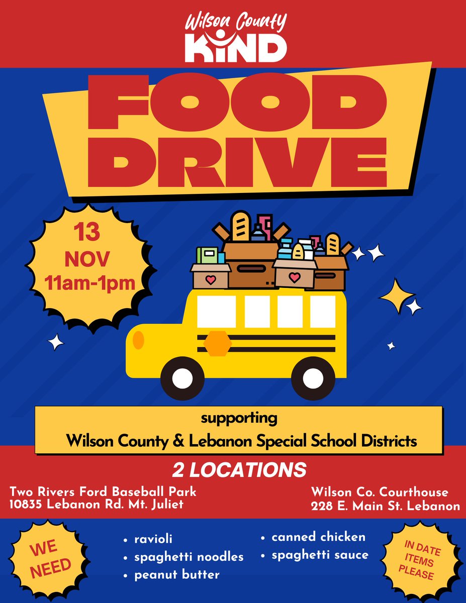 LSSD Family Resource Center (@lssdfrc) on Twitter photo World Kindness Day is November 13 & #wilsoncountykind is supporting food security ❤️<a href="/LebanonSSD/">Lebanon SSD</a> <a href="/ByarsDowdy/">Byars Dowdy Elem.</a> <a href="/CastleHeights2/">Castle Heights</a> <a href="/CFECougars/">CFE Cougars</a> <a href="/JonesBrummett/">Jones Brummett Elementary</a> <a href="/SHEtigertales/">SAM HOUSTON ELEMENTARY 🐾</a> <a href="/WalterJBaird/">Walter J. Baird</a> <a href="/WinfreeBryant/">Winfree Bryant MS</a> <a href="/kindnessday13/">World Kindness Day</a>
#WKD World Kindness Day is November 13 & #wilsoncountykind is supporting food security ❤️<a href="/LebanonSSD/">Lebanon SSD</a> <a href="/ByarsDowdy/">Byars Dowdy Elem.</a> <a href="/CastleHeights2/">Castle Heights</a> <a href="/CFECougars/">CFE Cougars</a> <a href="/JonesBrummett/">Jones Brummett Elementary</a> <a href="/SHEtigertales/">SAM HOUSTON ELEMENTARY 🐾</a> <a href="/WalterJBaird/">Walter J. Baird</a> <a href="/WinfreeBryant/">Winfree Bryant MS</a> <a href="/kindnessday13/">World Kindness Day</a>
#WKD