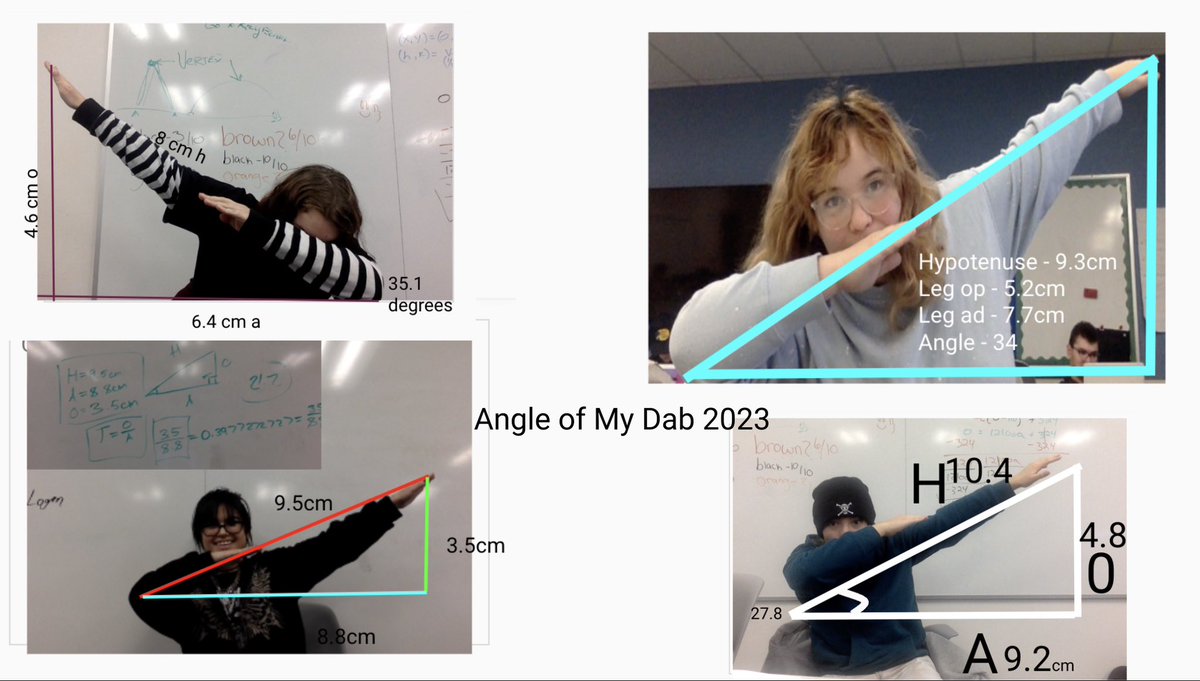 5th year running #Physebra calculated the angle of our dabs as part of our May the Course Be With You project! @13adh13 #ilovemyjob #iteachmath #algebra2