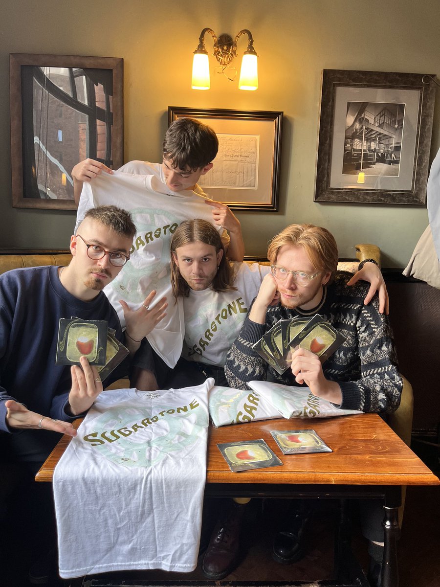 Stocked up on  brand new tees and CD copies of our new EP.
Both will be for sale at our headline next Friday at <a href="/lowfourstudio/">Low Four Studio</a> or head to the link in our bio to get a CD &amp; ticket bundle…

Also £5 off a new t-shirt for anybody who comes to our show wearing an old Sugarstone tee👀
