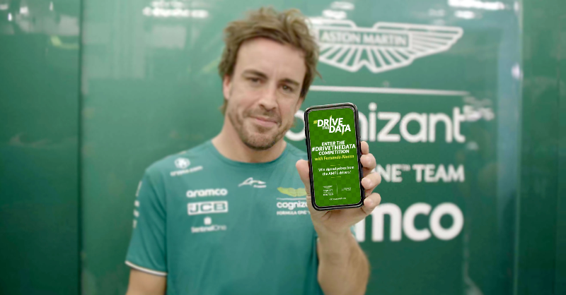 HPE_Networking's tweet photo. Fernando Alonso is ready to #DriveTheData, are you!?
Grab your phone and submit your guess for @alo_oficial's fastest lap time at the #BrazilGP for the chance at a signed cap. Follow the steps in the comments.